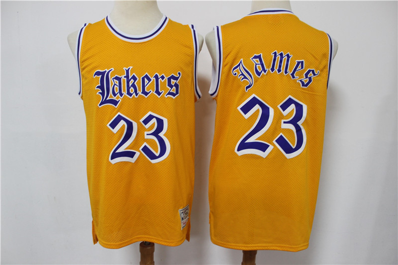 2020 Men Los Angeles Lakers #23 James yellow game Nike NBA jersey style 4->los angeles lakers->NBA Jersey